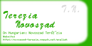 terezia novoszad business card